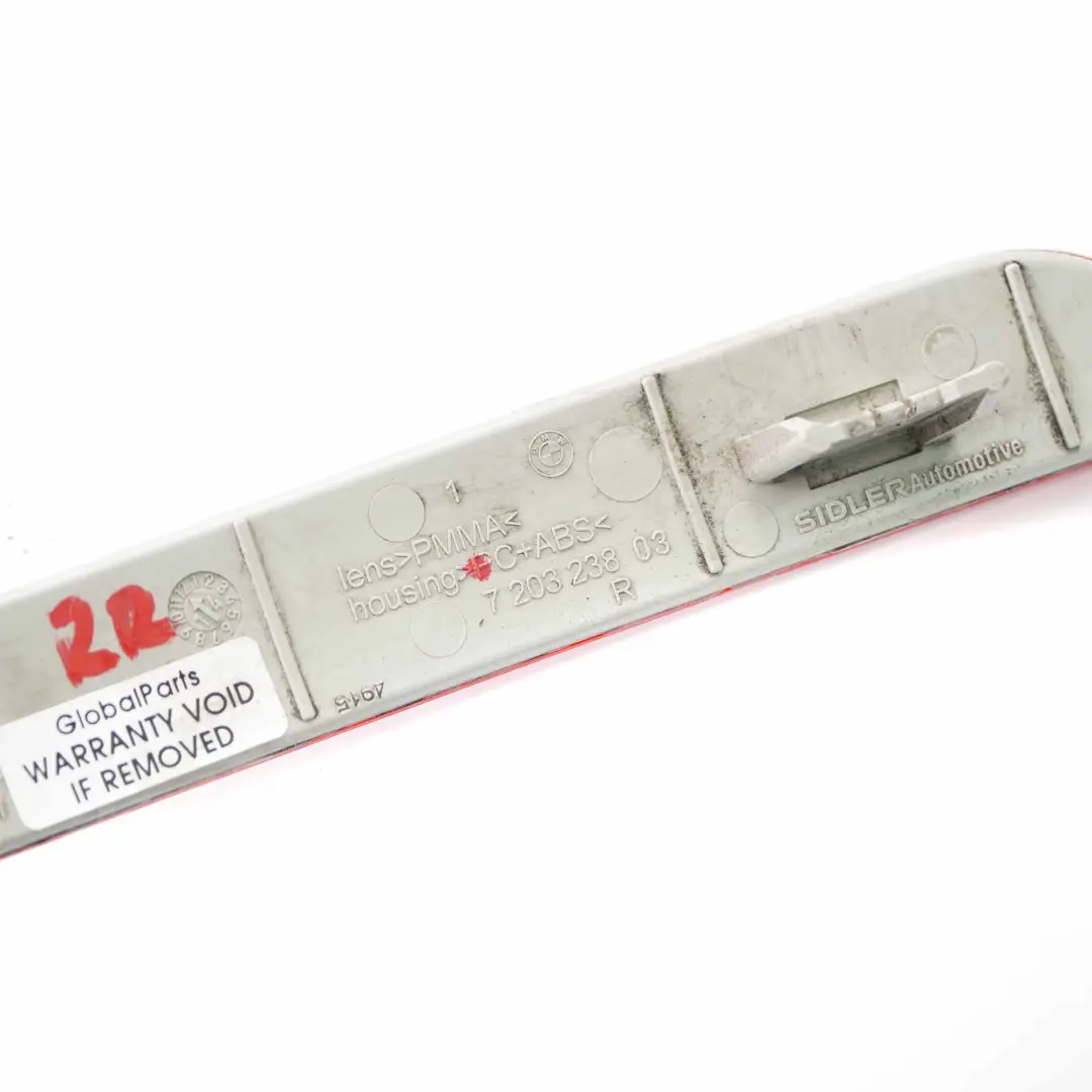 BMW F10 Paraurti Posteriore Destro Luce Riflettore Laterale - SKU 7203238 - Numero di parte 7203238