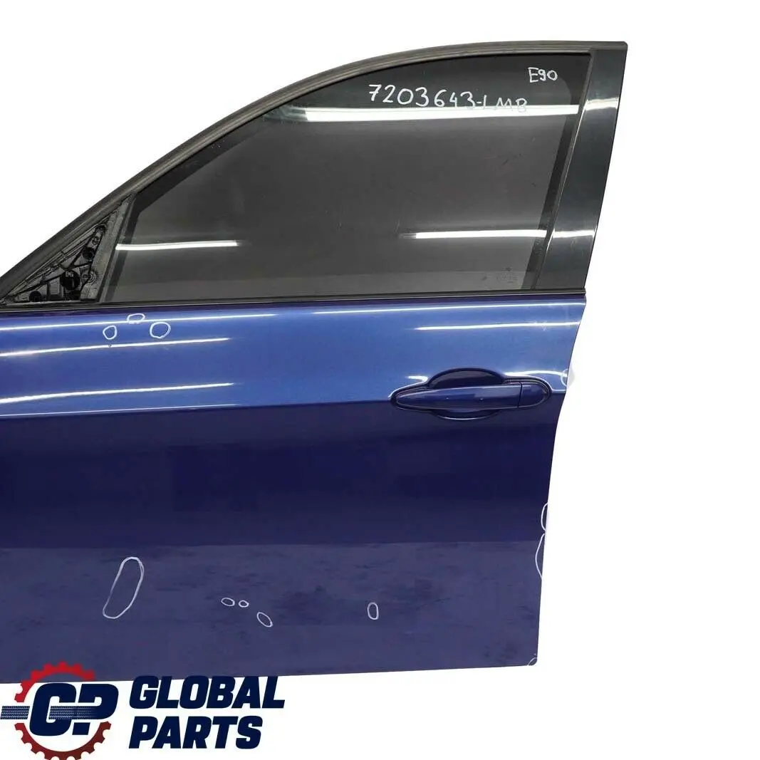 @BMW 3 Series E90 E91 Door Front Left N/S Le Mans Blau Blue Metallic - 381 to with Part number 7203643 @BMW 3 Series E90 E91 Door Front Left N/S Le Mans Blau Blue Metallic - 381 - SKU 7203643-LMB - Part number 7203643