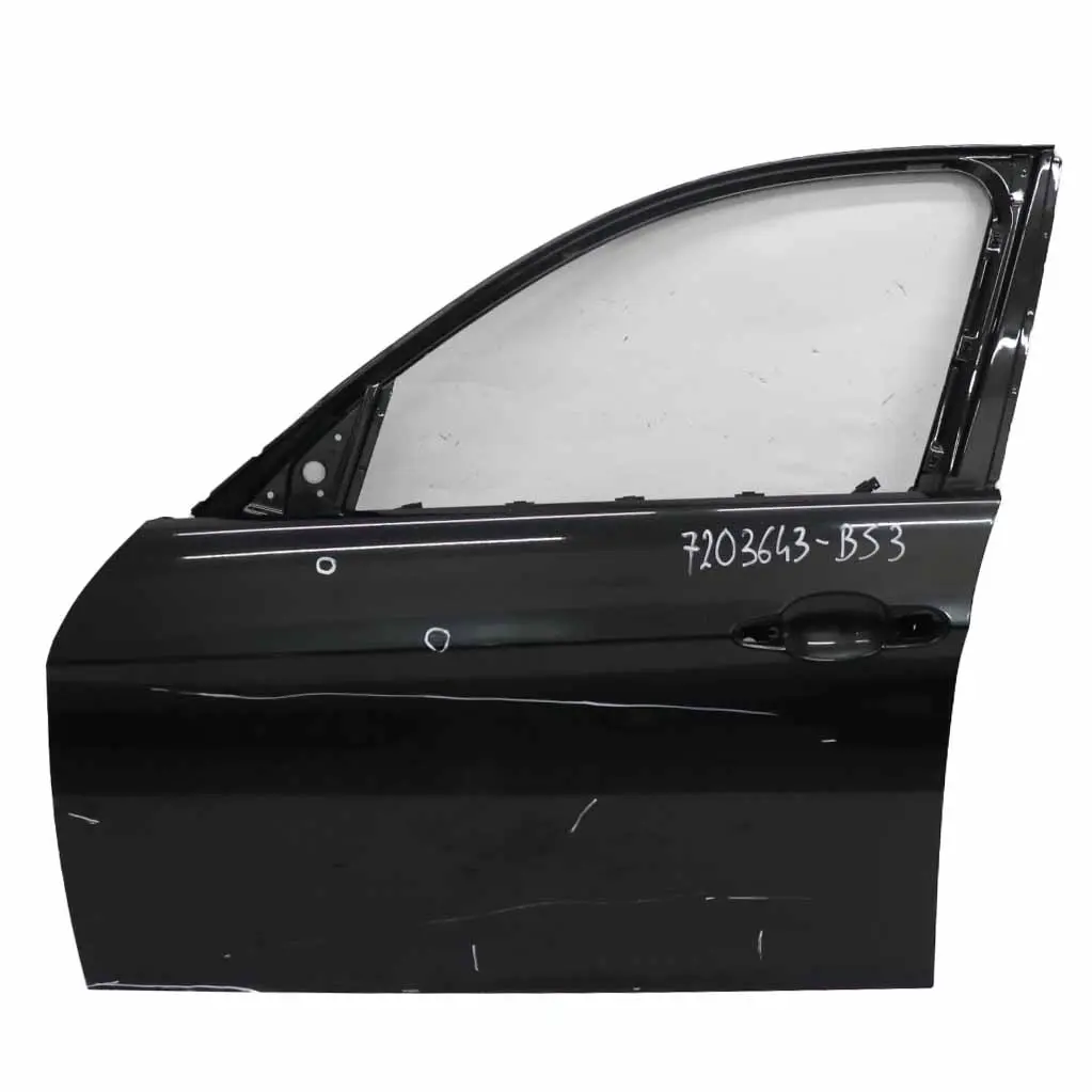 Tür vorne links Schwarz Saphir Metallic - 475 für BMW E90 E91 mit Teilenummer 7203643 BMW E90 E91 Tür vorne links Schwarz Saphir Metallic - 475 - SKU 7203643-BS3 - Teilenummer 7203643