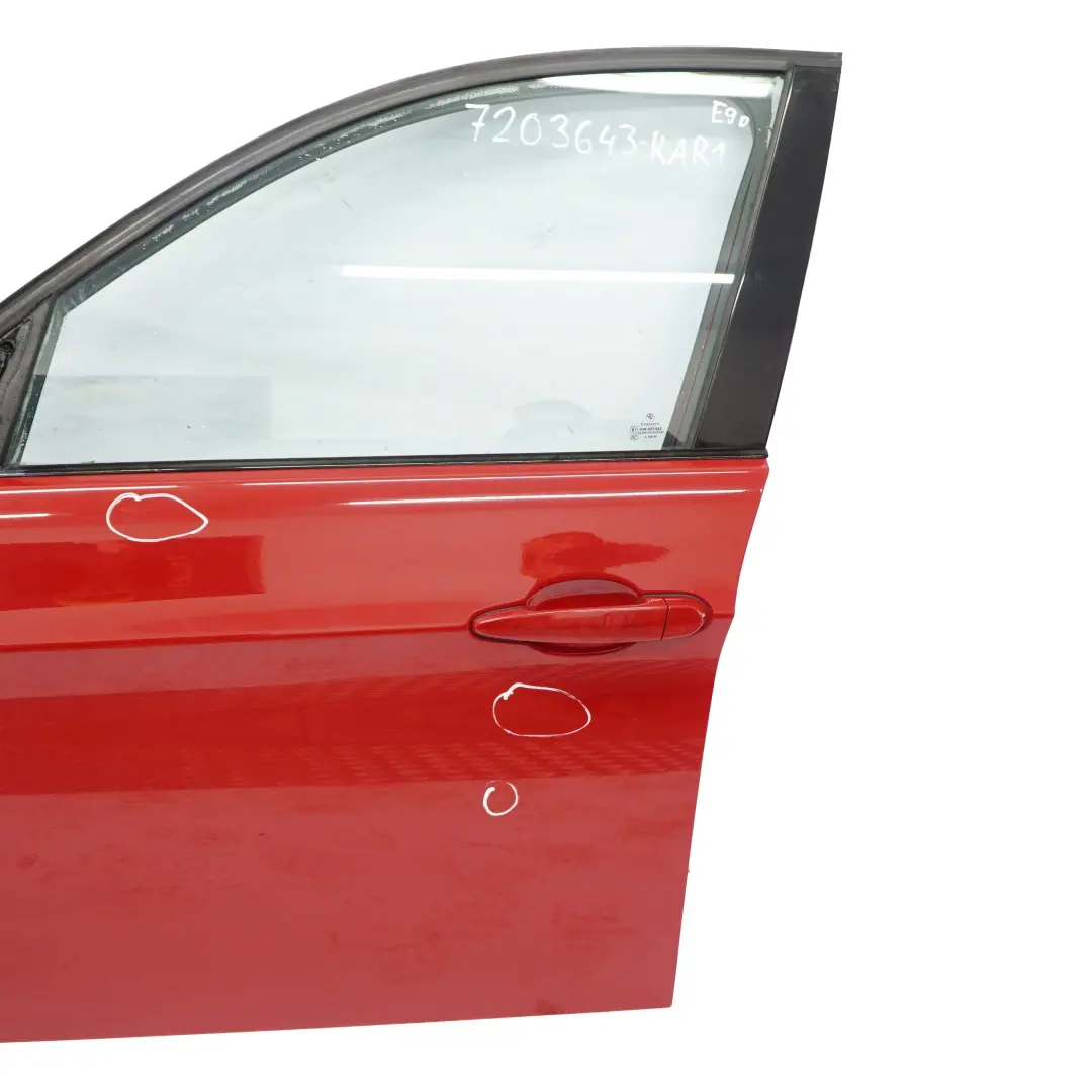 Door Front Left N/S Karmesinrot Crimson Red - A61 to BMW 3 E90 E91 1 with Part number 7203643 BMW 3 E90 E91 1 Door Front Left N/S Karmesinrot Crimson Red - A61 - SKU 7203643-KAR1 - Part number 7203643