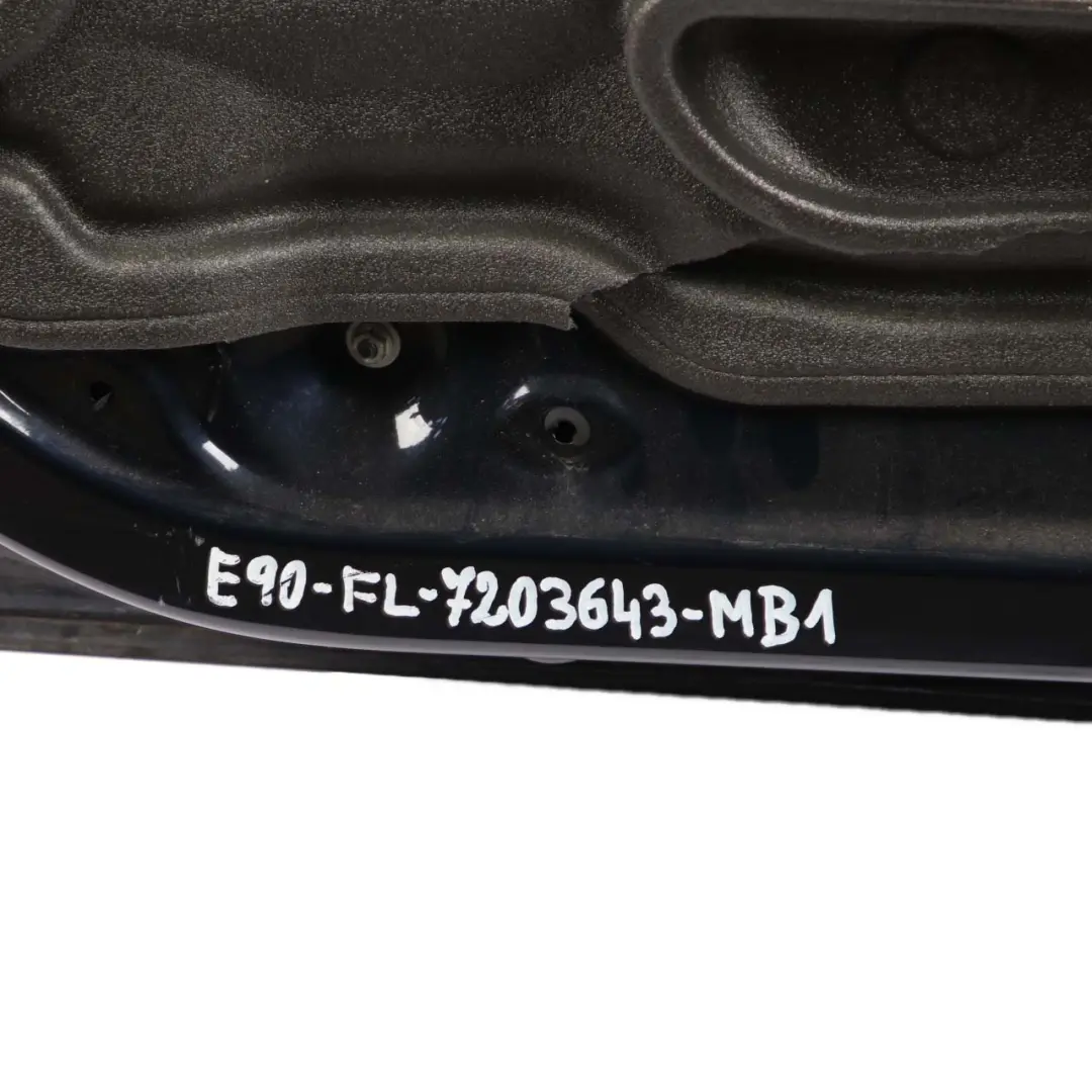 Door Front Left N/S Monacoblau Monaco Blau Blue - A35 to BMW E90 with Part number 7203643 BMW E90 Door Front Left N/S Monacoblau Monaco Blau Blue - A35 - SKU 7203643-MB1 - Part number 7203643