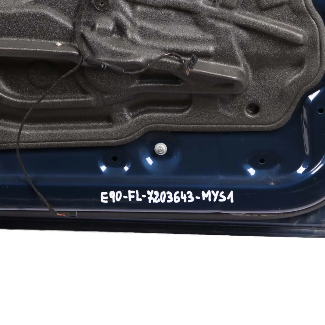 Door Front Left N/S Mysticblau Mystic Blue - A07 to BMW 3 Series E90 E91 with Part number 7203643 BMW 3 Series E90 E91 Door Front Left N/S Mysticblau Mystic Blue - A07 - SKU 7203643-MYS1 - Part number 7203643