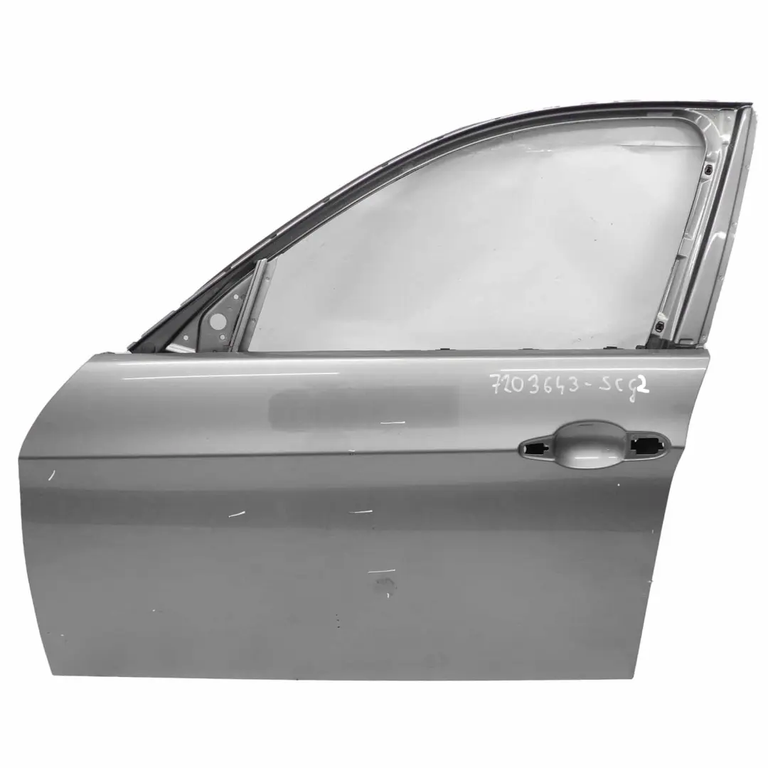 Door Front Left N/S Spacegrau Space Grey Metallic - A52 to BMW E90 E91 with Part number 7203643 BMW E90 E91 Door Front Left N/S Spacegrau Space Grey Metallic - A52 - SKU 7203643-SCG2 - Part number 7203643