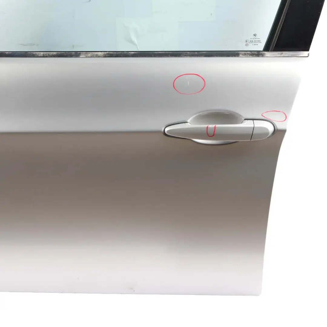 Door Front Left N/S Titansilber Titan Silver Metallic - 354 to BMW 3 E90 E91 with Part number 7203643 BMW 3 E90 E91 Door Front Left N/S Titansilber Titan Silver Metallic - 354 - SKU 7203643-TS3 - Part number 7203643