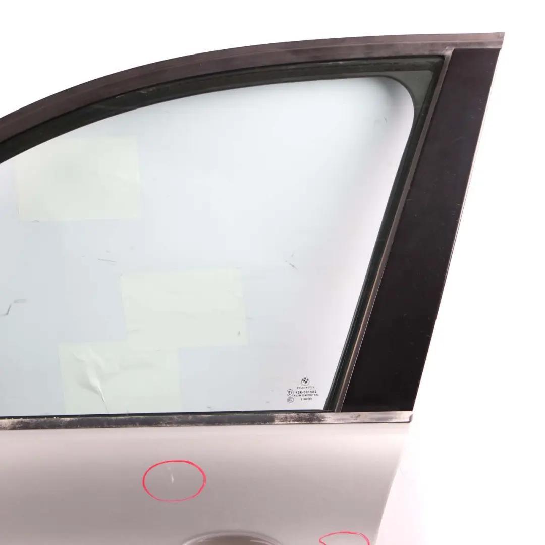 Door Front Left N/S Titansilber Titan Silver Metallic - 354 to BMW 3 E90 E91 with Part number 7203643 BMW 3 E90 E91 Door Front Left N/S Titansilber Titan Silver Metallic - 354 - SKU 7203643-TS3 - Part number 7203643
