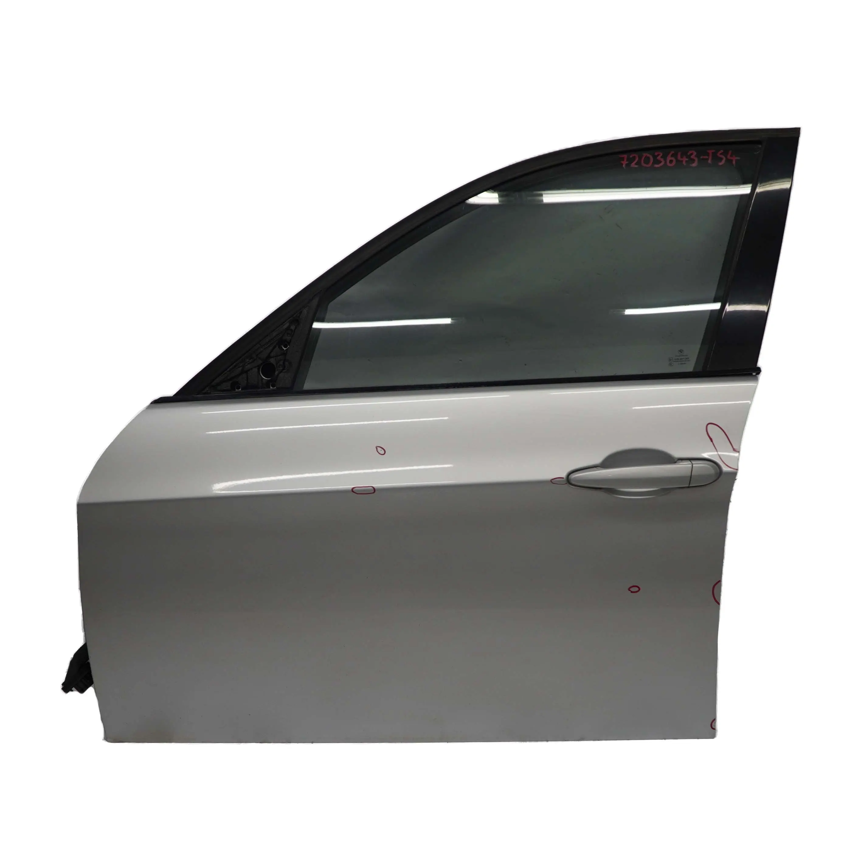 BMW E90 E91 Porta Frontale SX Argento-Titanio Titan Argento Metallizzato -