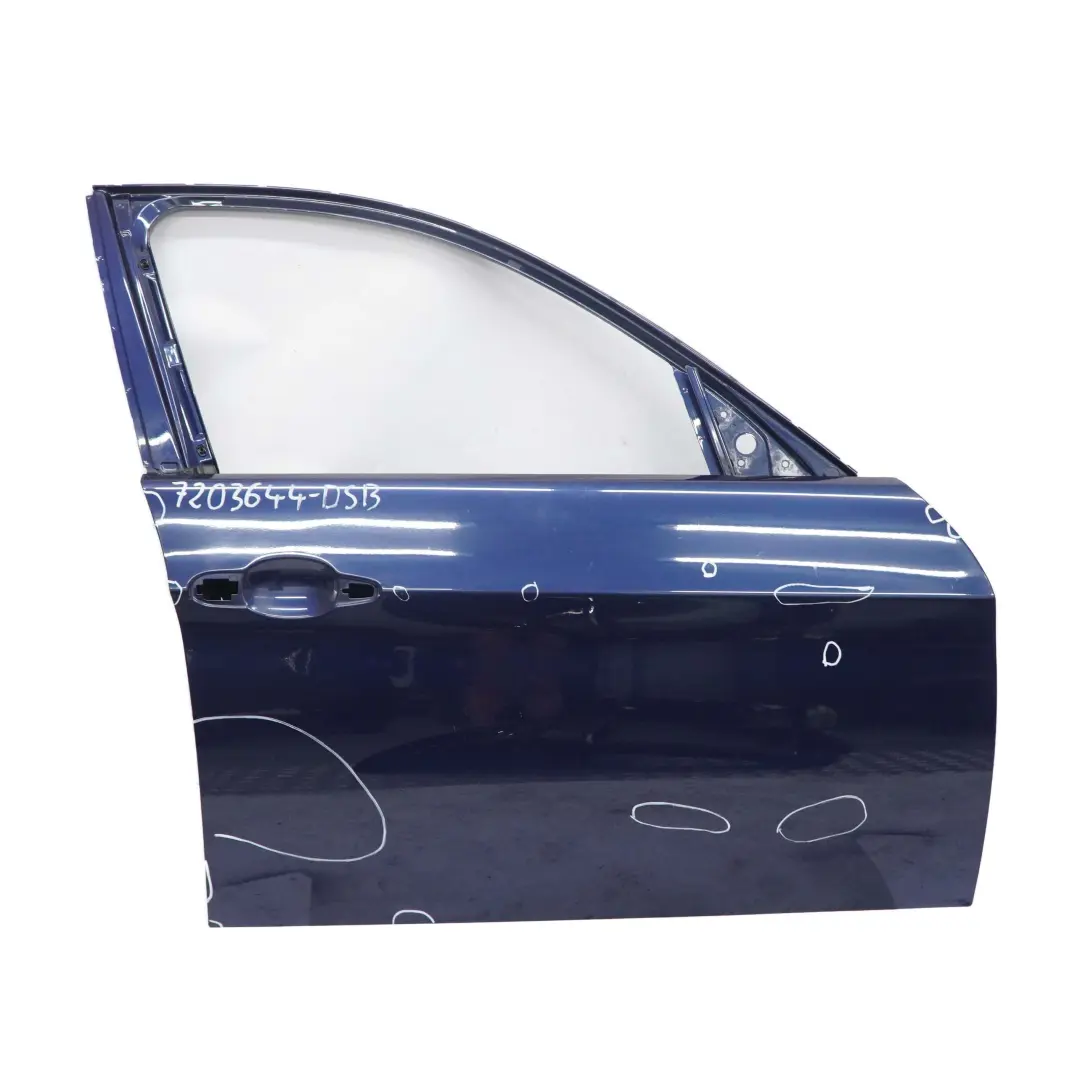 Door Front Right O/S Tiefseeblau Deep Sea Blue Metallic - A76 to BMW E90 E91 with Part number 7203644 BMW E90 E91 Door Front Right O/S Tiefseeblau Deep Sea Blue Metallic - A76 - SKU 7203644-DSB - Part number 7203644