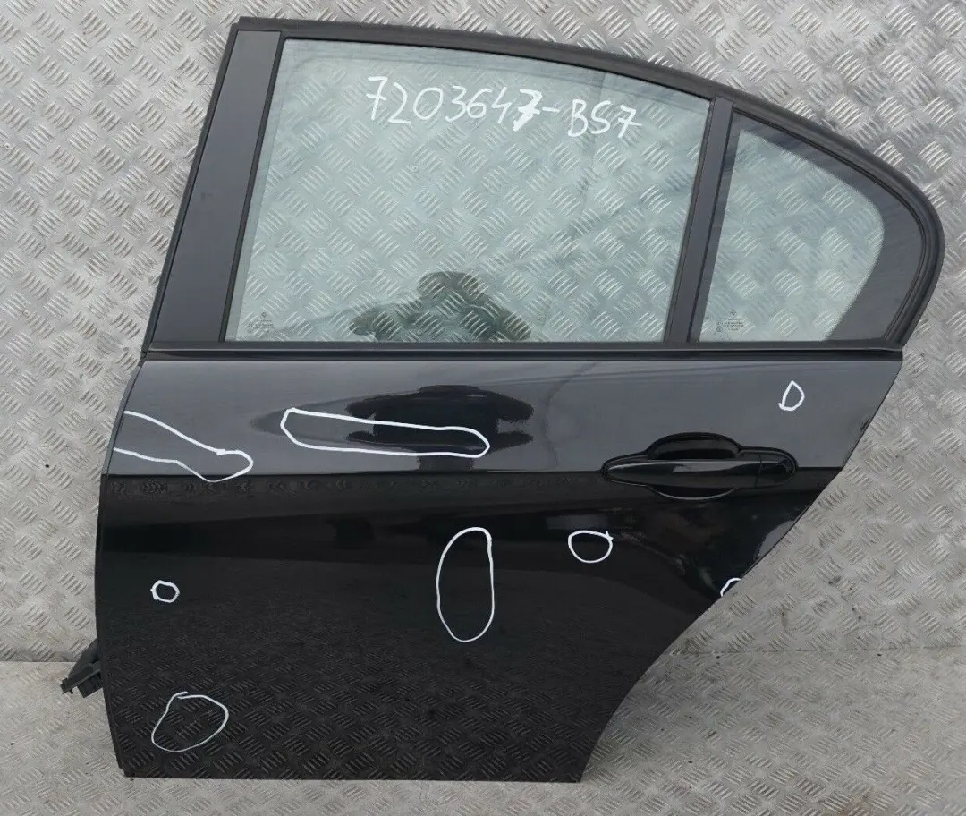 BMW 7 E90 E90N Puerta Trasera Izquierda Negro Zafiro Metalico - 475 - SKU 7203647-BS7 - Número de pieza 7203647