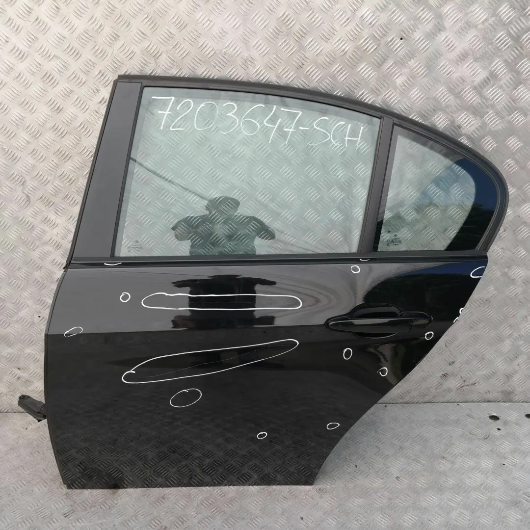 Door Rear Left N/S Schwarz 2 Black - 668 BMW 3 SERIES E90 E90N - SKU 7203647-SCH - Part number 7203647
