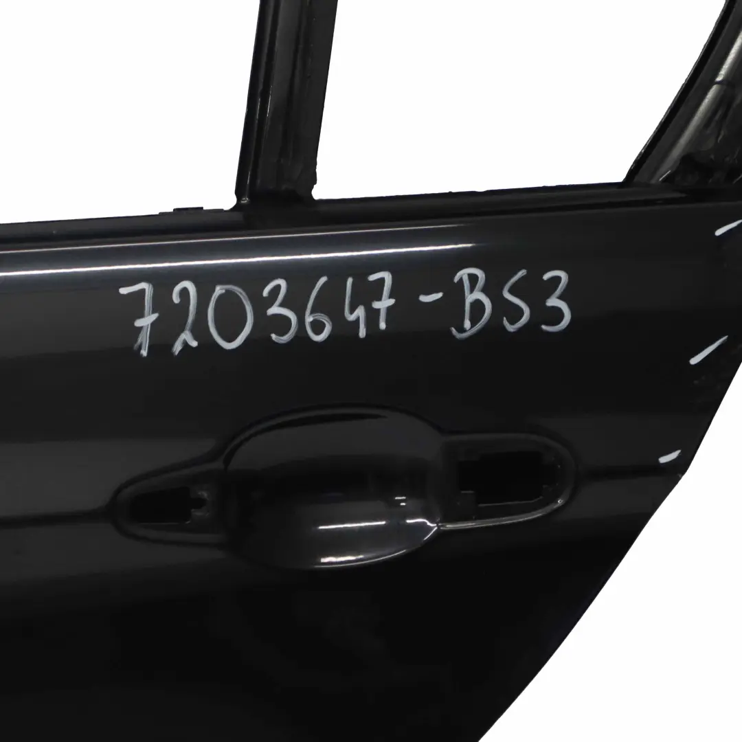 Tür hinten links Schwarz Saphir Metallic - 475 für BMW E90 mit Teilenummer 7203647 BMW E90 Tür hinten links Schwarz Saphir Metallic - 475 - SKU 7203647-BS3 - Teilenummer 7203647