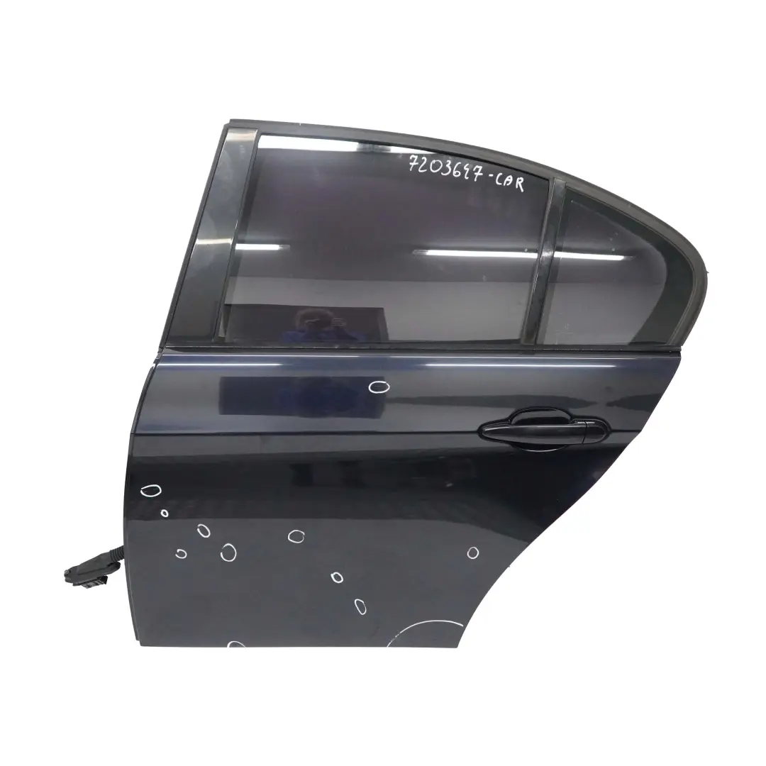 BMW E90 Tür Hinten Links Carbonschwarz Schwarz Metallic - 416 - SKU 7203647-CAR - Teilenummer 7203647