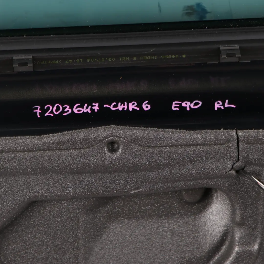 Door Rear Left N/S Carbonschwarz Carbon Black Metallic - 416 to BMW E90 with Part number 7203647 BMW E90 Door Rear Left N/S Carbonschwarz Carbon Black Metallic - 416 - SKU 7203647-CAR6 - Part number 7203647