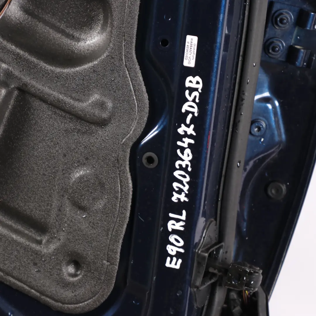 BMW 3 E90 Saloon Door Rear Left N/S Tiefseeblau Deep Sea Blue Metallic - A76 - SKU 7203647-DSB - Part number 7203647