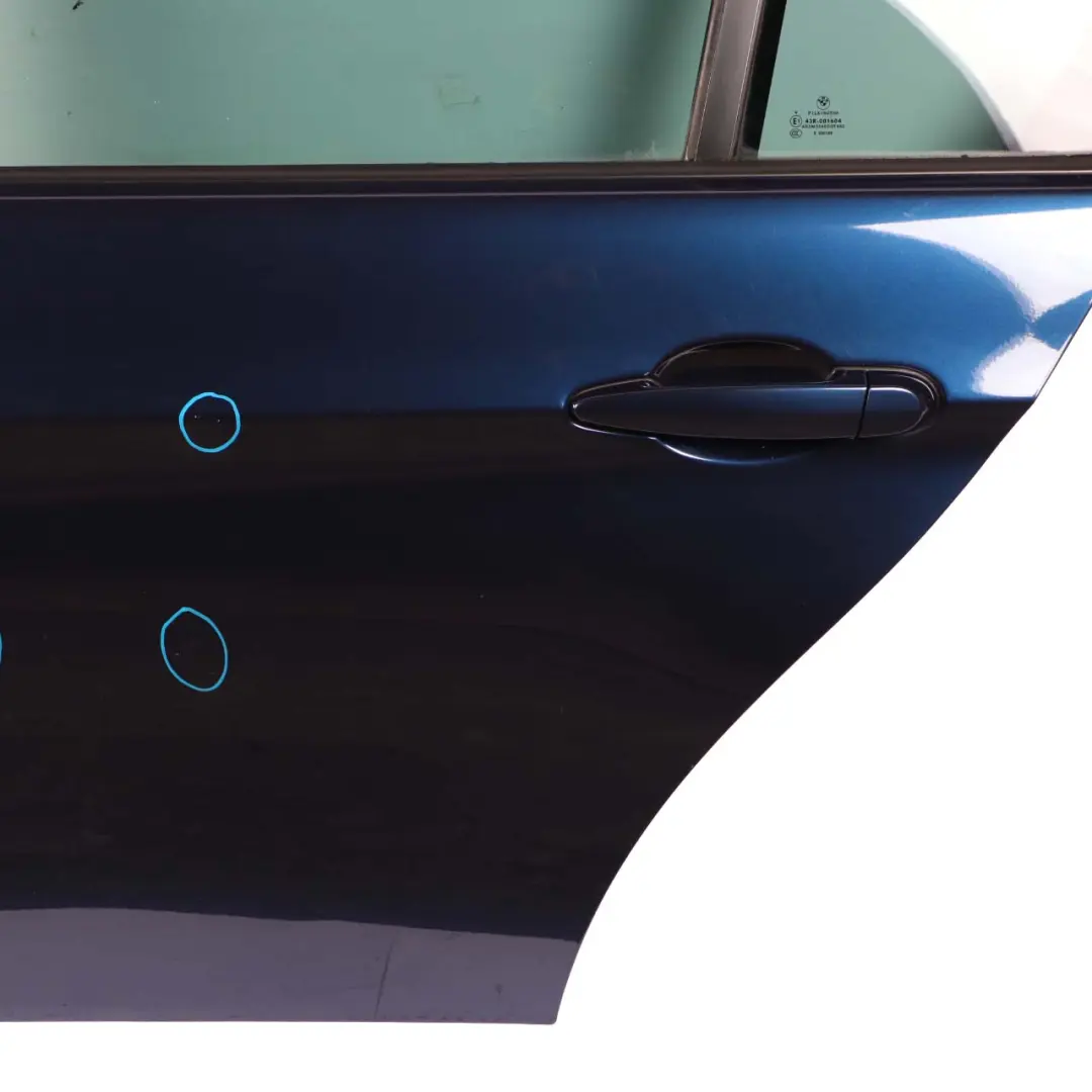 Door Rear Left N/S Tiefseeblau Deep Sea Blue Metallic - A76 to BMW 3 E90 Saloon with Part number 7203647 BMW 3 E90 Saloon Door Rear Left N/S Tiefseeblau Deep Sea Blue Metallic - A76 - SKU 7203647-DSB - Part number 7203647