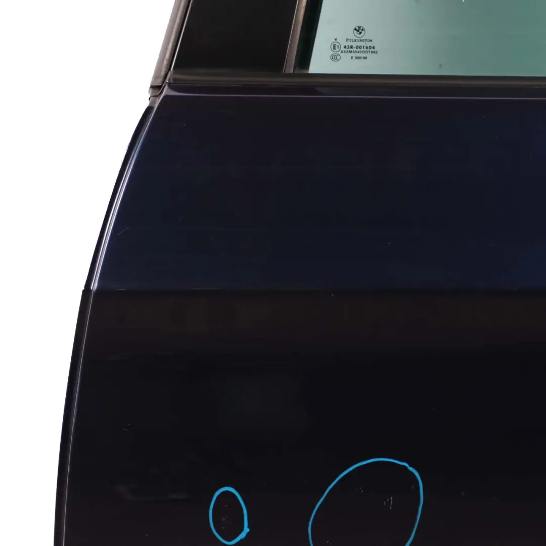 Door Rear Left N/S Tiefseeblau Deep Sea Blue Metallic - A76 to BMW 3 E90 Saloon with Part number 7203647 BMW 3 E90 Saloon Door Rear Left N/S Tiefseeblau Deep Sea Blue Metallic - A76 - SKU 7203647-DSB - Part number 7203647