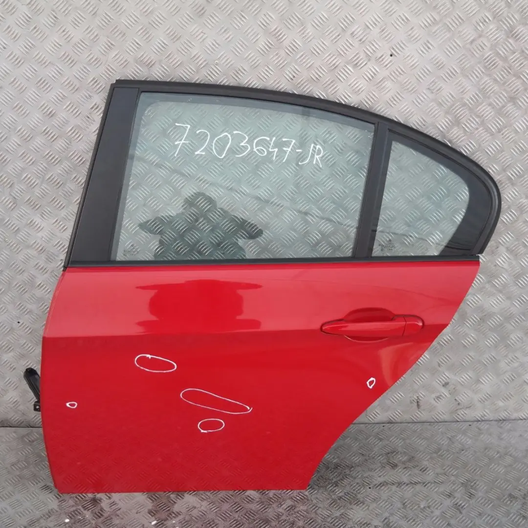 Door Rear Left N/S Japanrot Japan Rot Red - 438 to BMW 3 Series E90 E90N with Part number 7203647 BMW 3 Series E90 E90N Door Rear Left N/S Japanrot Japan Rot Red - 438 - SKU 7203647-JR - Part number 7203647