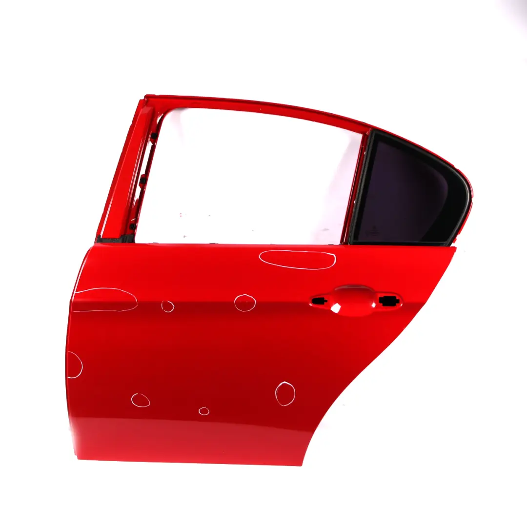 Door Rear Left N/S Karmesinrot Crimson Red - A61 to BMW E90 with Part number 7203647 BMW E90 Door Rear Left N/S Karmesinrot Crimson Red - A61 - SKU 7203647-KAR2 - Part number 7203647