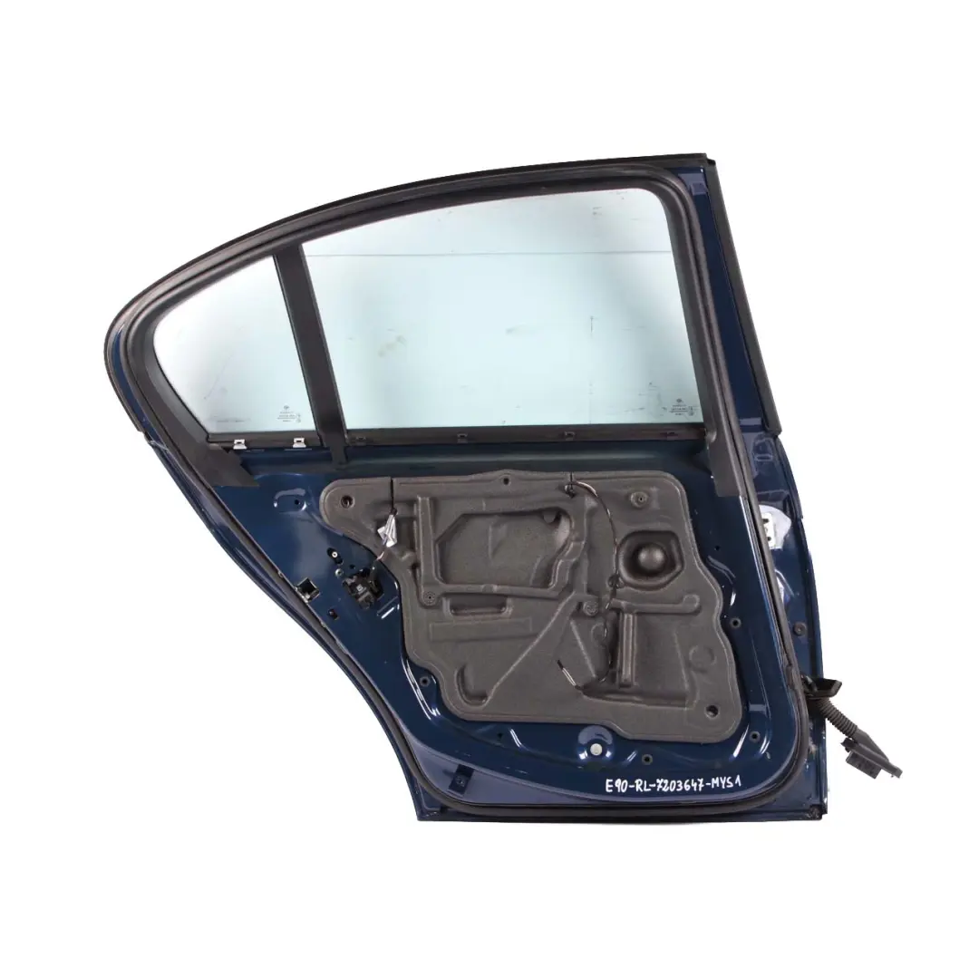Door Rear Left N/S Mysticblau Mystic Blue Metallic - A07 to BMW 3 E90 Saloon with Part number 7203647 BMW 3 E90 Saloon Door Rear Left N/S Mysticblau Mystic Blue Metallic - A07 - SKU 7203647-MYS1 - Part number 7203647