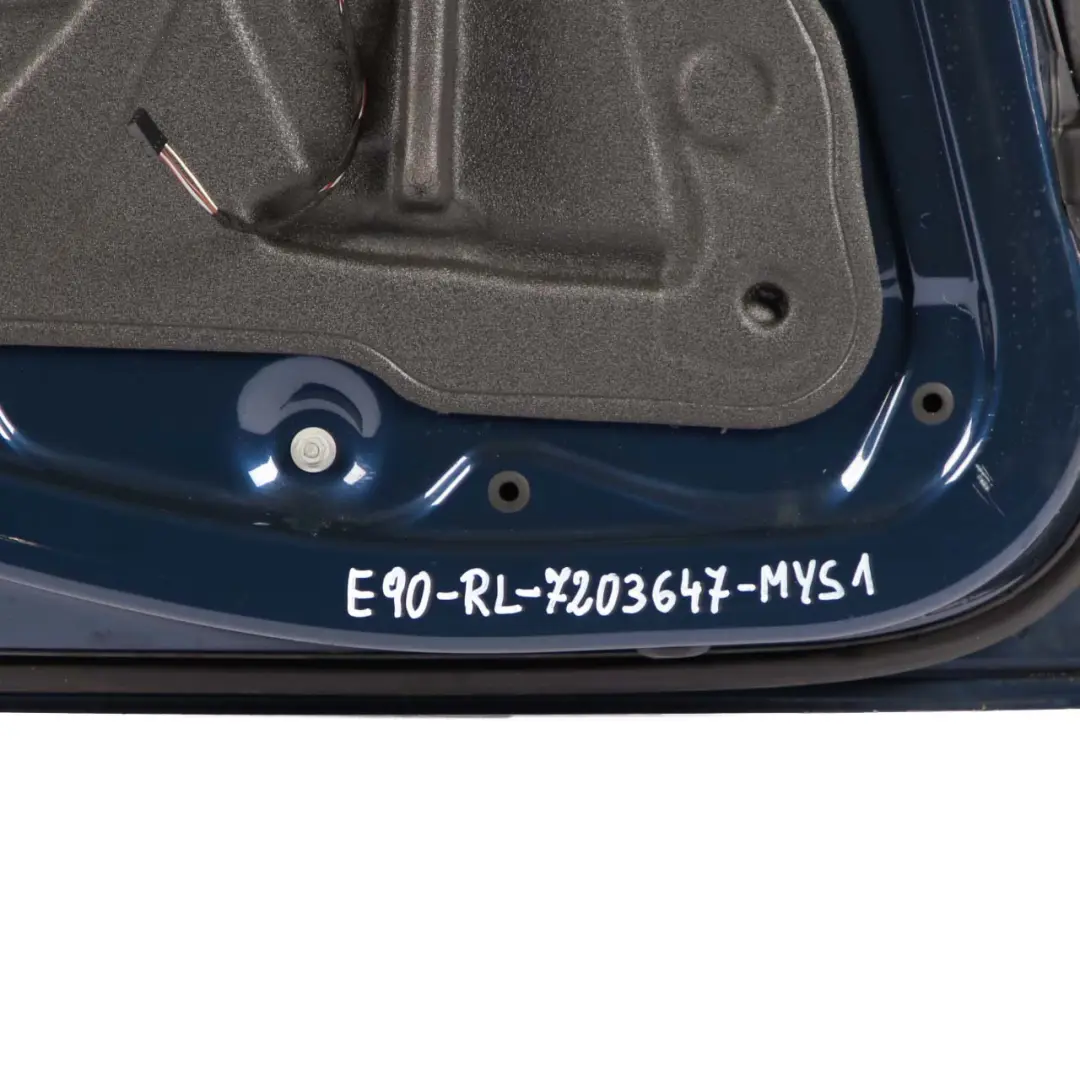 Door Rear Left N/S Mysticblau Mystic Blue Metallic - A07 to BMW 3 E90 Saloon with Part number 7203647 BMW 3 E90 Saloon Door Rear Left N/S Mysticblau Mystic Blue Metallic - A07 - SKU 7203647-MYS1 - Part number 7203647