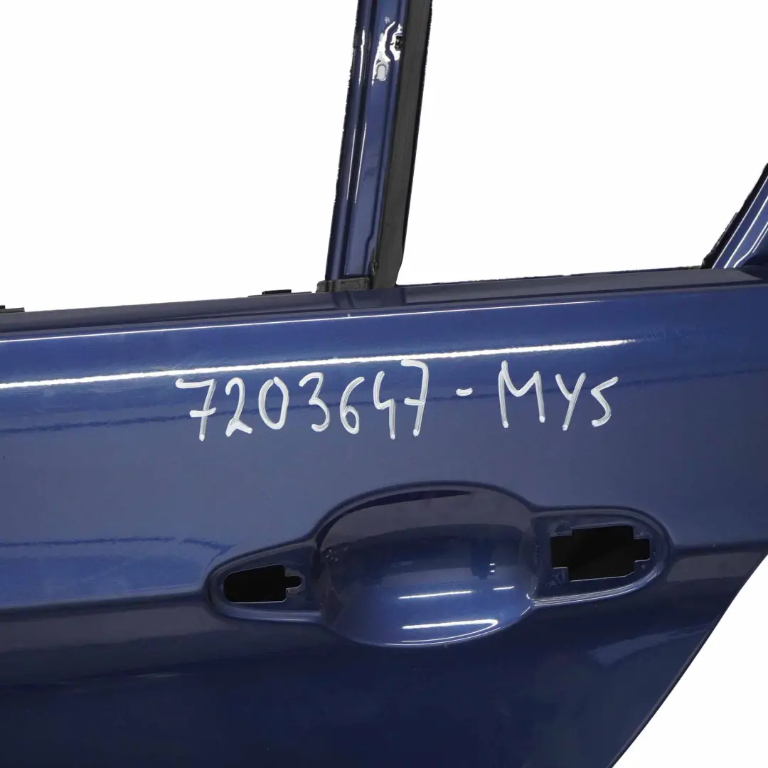 Door Rear Left N/S Mysticblau Mystic Blue Metallic - A07 to BMW E90 Saloon with Part number 41007203647 BMW E90 Saloon Door Rear Left N/S Mysticblau Mystic Blue Metallic - A07 - SKU 7203647-MYS - Part number 41007203647