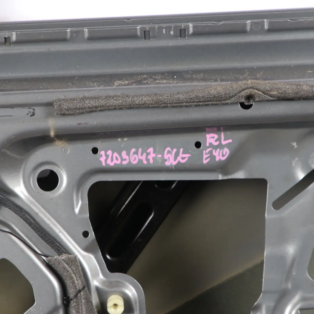 Door Rear Left N/S Spacegrau Space Grey Metallic - A52 to BMW E90 with Part number 7203647 BMW E90 Door Rear Left N/S Spacegrau Space Grey Metallic - A52 - SKU 7203647-SCG - Part number 7203647