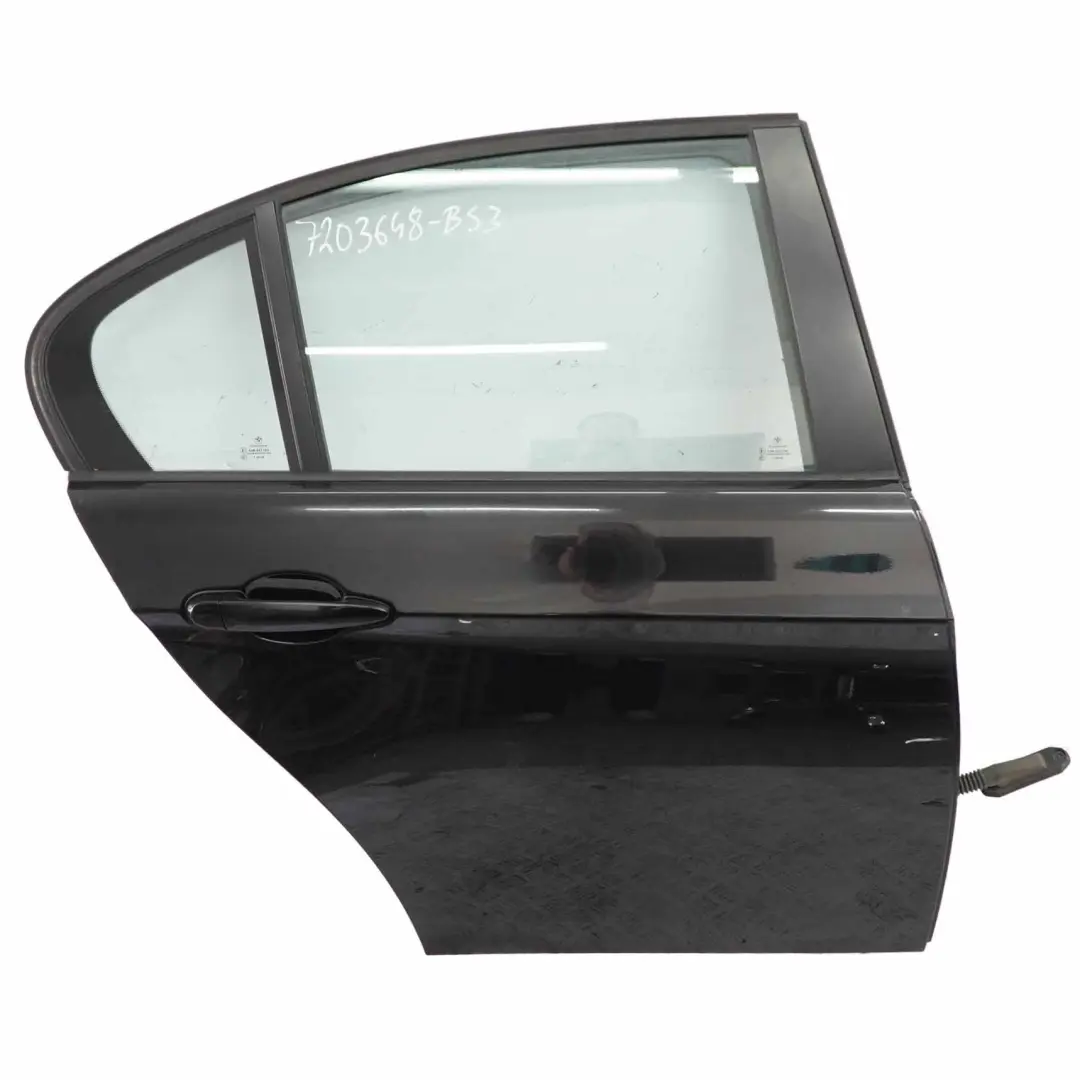 Door Rear Right O/S Black Sapphire Metallic - 475 to BMW E90 with Part number 7203648 BMW E90 Door Rear Right O/S Black Sapphire Metallic - 475 - SKU 7203648-BS3 - Part number 7203648