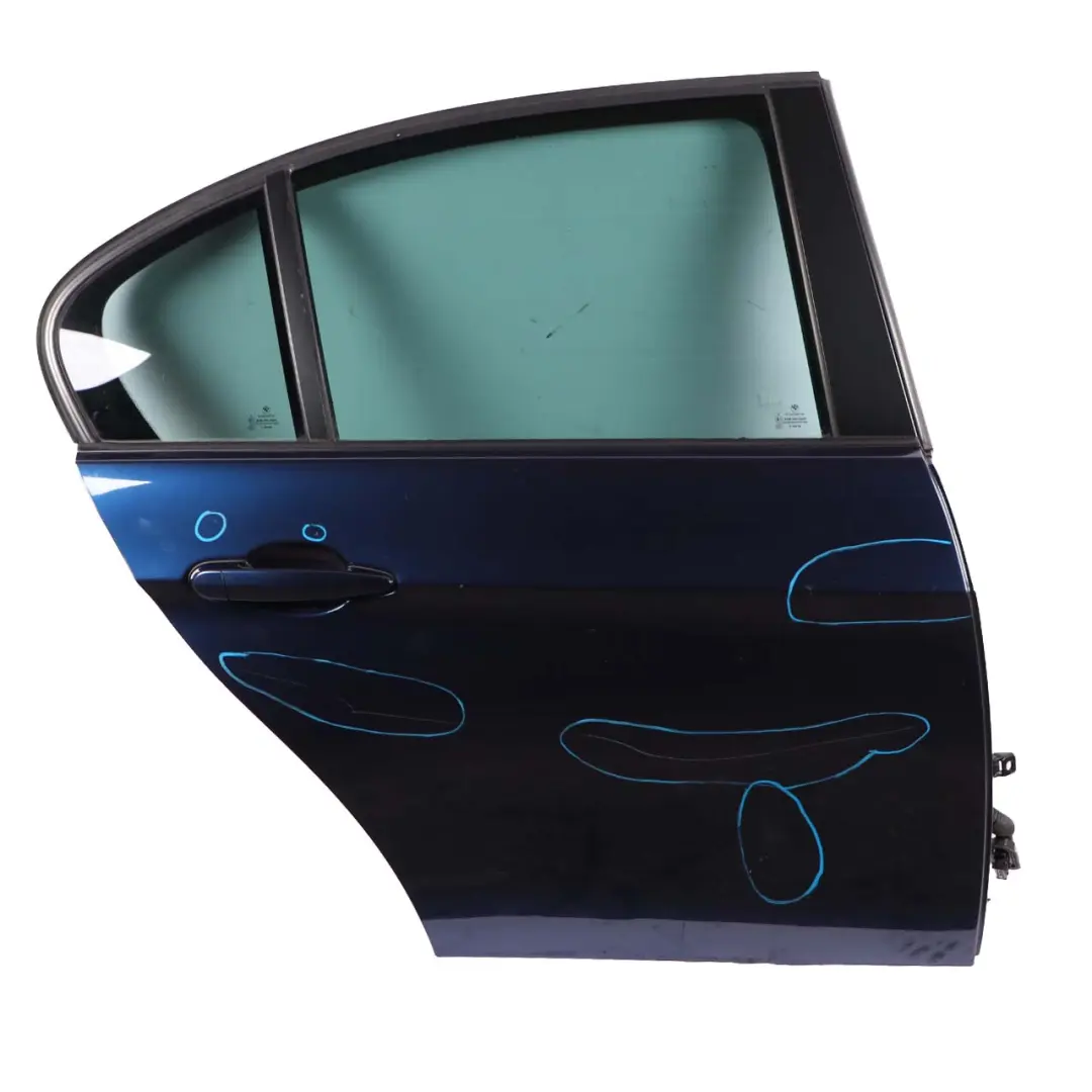 Door Rear Right O/S Tiefseeblau Deep Sea Blue Metallic - A76 to BMW 3 E90 Saloon 2 with Part number 7203648 BMW 3 E90 Saloon 2 Door Rear Right O/S Tiefseeblau Deep Sea Blue Metallic - A76 - SKU 7203648-DSB2 - Part number 7203648