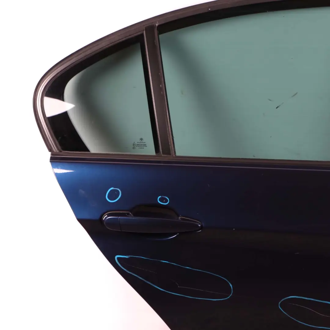 Door Rear Right O/S Tiefseeblau Deep Sea Blue Metallic - A76 to BMW 3 E90 Saloon 2 with Part number 7203648 BMW 3 E90 Saloon 2 Door Rear Right O/S Tiefseeblau Deep Sea Blue Metallic - A76 - SKU 7203648-DSB2 - Part number 7203648