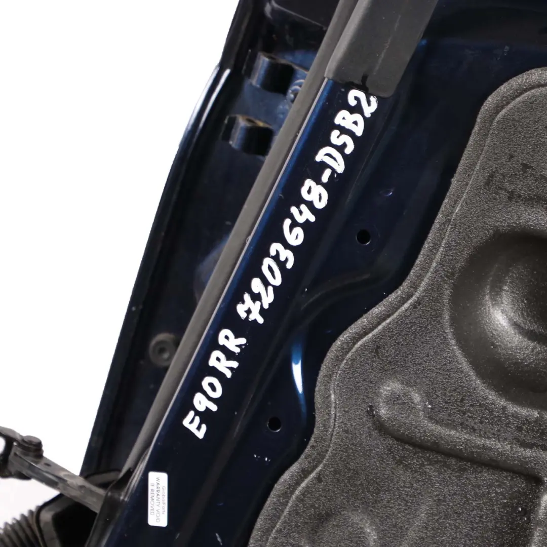 Door Rear Right O/S Tiefseeblau Deep Sea Blue Metallic - A76 to BMW 3 E90 Saloon 2 with Part number 7203648 BMW 3 E90 Saloon 2 Door Rear Right O/S Tiefseeblau Deep Sea Blue Metallic - A76 - SKU 7203648-DSB2 - Part number 7203648