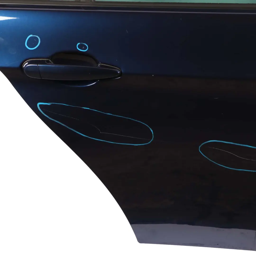 Door Rear Right O/S Tiefseeblau Deep Sea Blue Metallic - A76 to BMW 3 E90 Saloon 2 with Part number 7203648 BMW 3 E90 Saloon 2 Door Rear Right O/S Tiefseeblau Deep Sea Blue Metallic - A76 - SKU 7203648-DSB2 - Part number 7203648