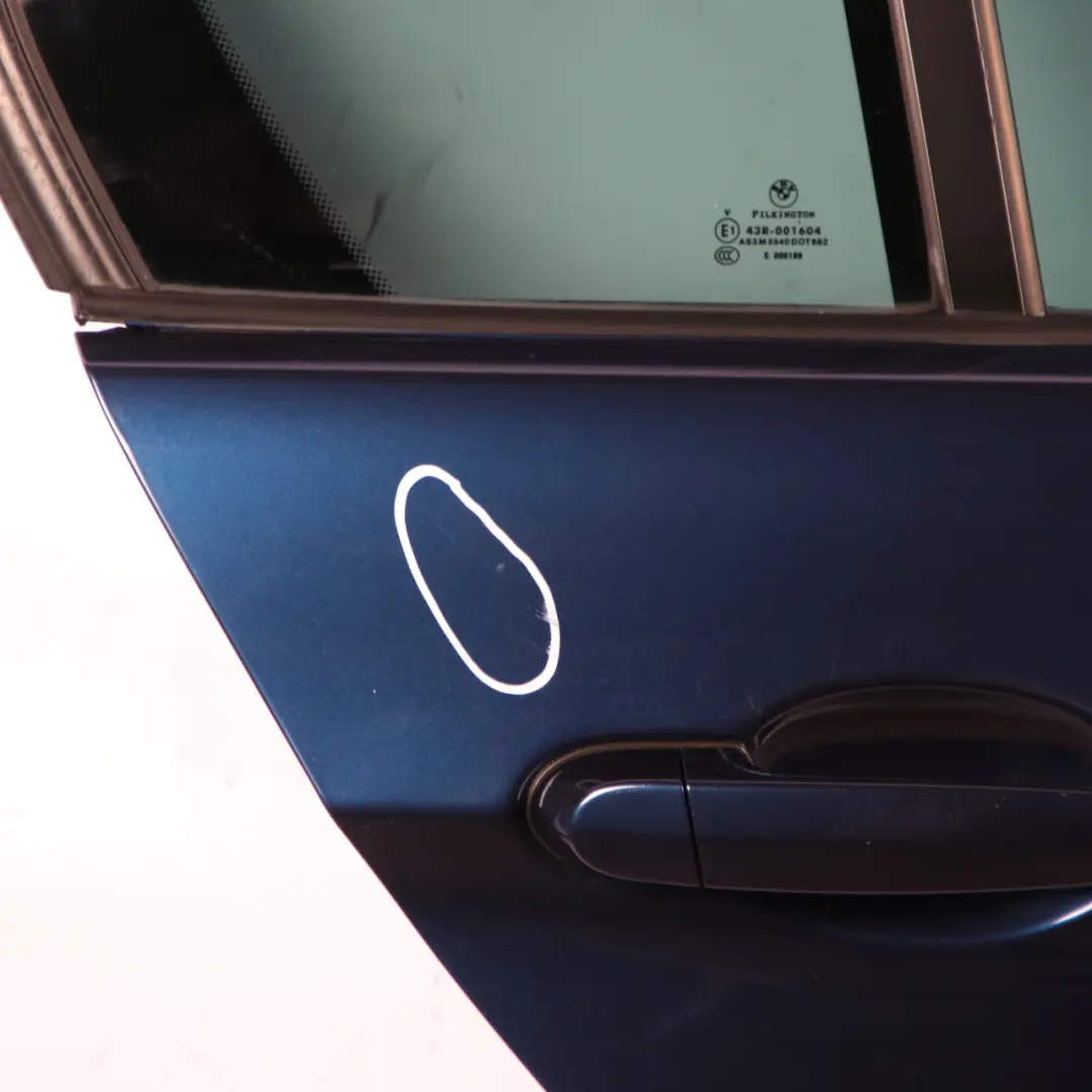 BMW E90 Door Rear Right O/S Saloon Tiefseeblau Deep Sea Blue Metallic - A76 - SKU 7203648-DSB3 - Part number 7203648
