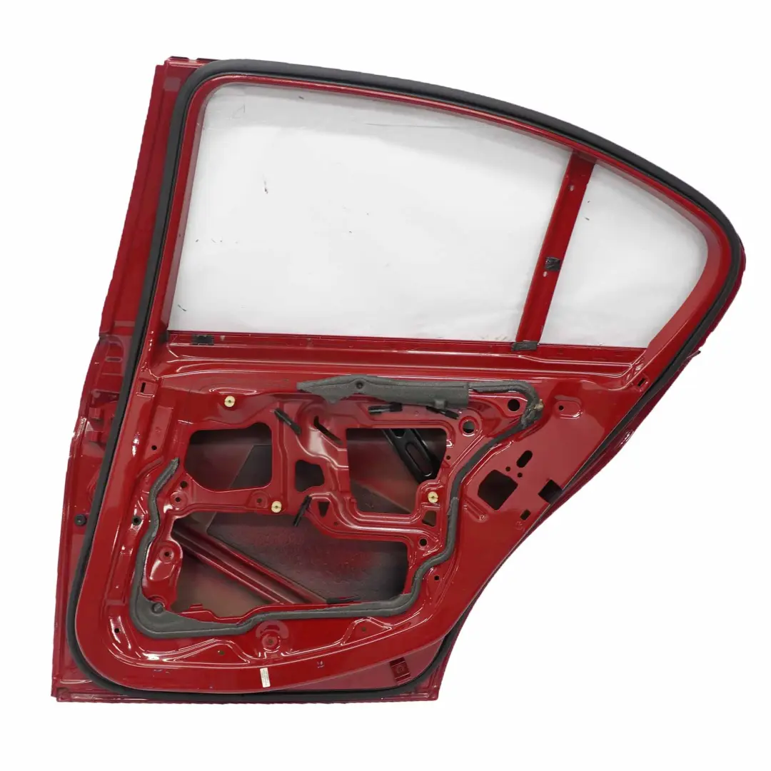 Porta posteriore destra Karmesinrot Rosso Cremisi - A61 per BMW E90 Berlina con numero di parte 7203648 BMW E90 Berlina Porta posteriore destra Karmesinrot Rosso Cremisi - A61 - SKU 7203648-KAR - Numero di parte 7203648