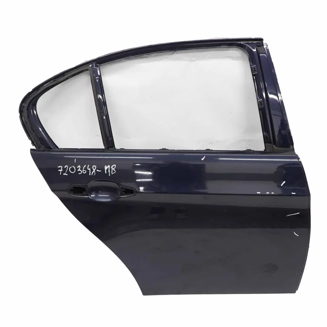 Puerta Trasera Derecha Monacoblau Monaco Azul Metalizado - A35 para BMW E90 con número de pieza 7203648 BMW E90 Puerta Trasera Derecha Monacoblau Monaco Azul Metalizado - A35 - SKU 7203648-MB - Número de pieza 7203648