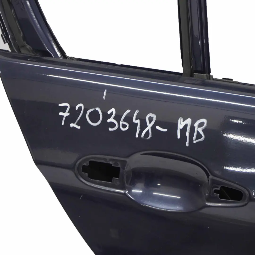 Door Rear Right O/S Monacoblau Monaco Blue Metallic - A35 to BMW E90 with Part number 7203648 BMW E90 Door Rear Right O/S Monacoblau Monaco Blue Metallic - A35 - SKU 7203648-MB - Part number 7203648