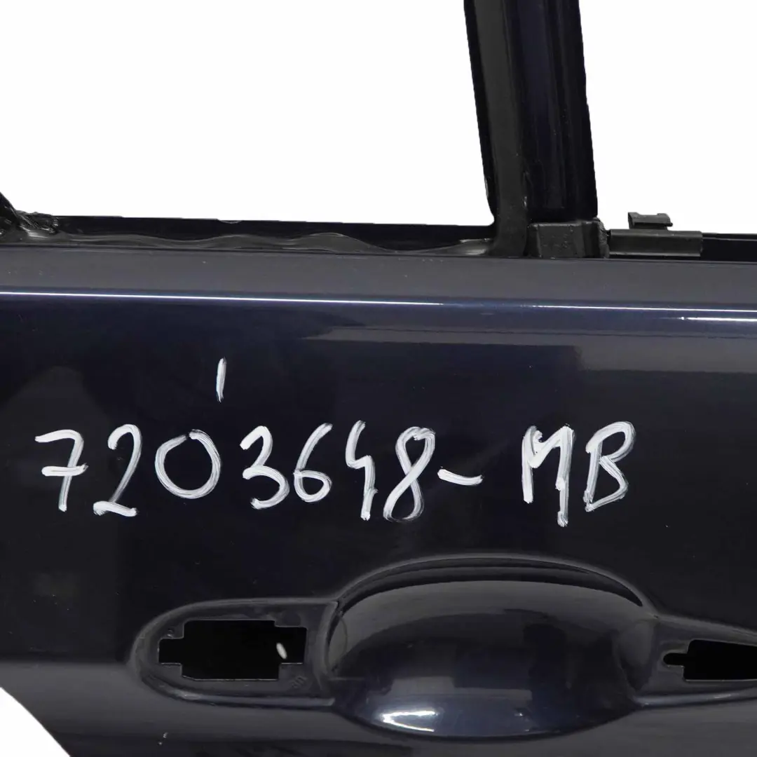 Door Rear Right O/S Monacoblau Monaco Blue Metallic - A35 to BMW E90 with Part number 7203648 BMW E90 Door Rear Right O/S Monacoblau Monaco Blue Metallic - A35 - SKU 7203648-MB - Part number 7203648