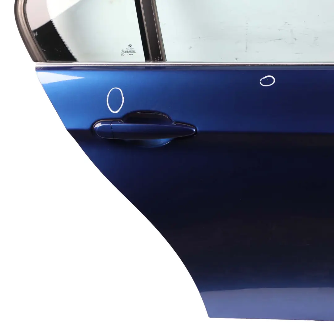 BMW 3 E90 Saloon Door Rear Right O/S Montegoblau Montego Blue Metallic - A51 - SKU 7203648-MTB2 - Part number 7203648