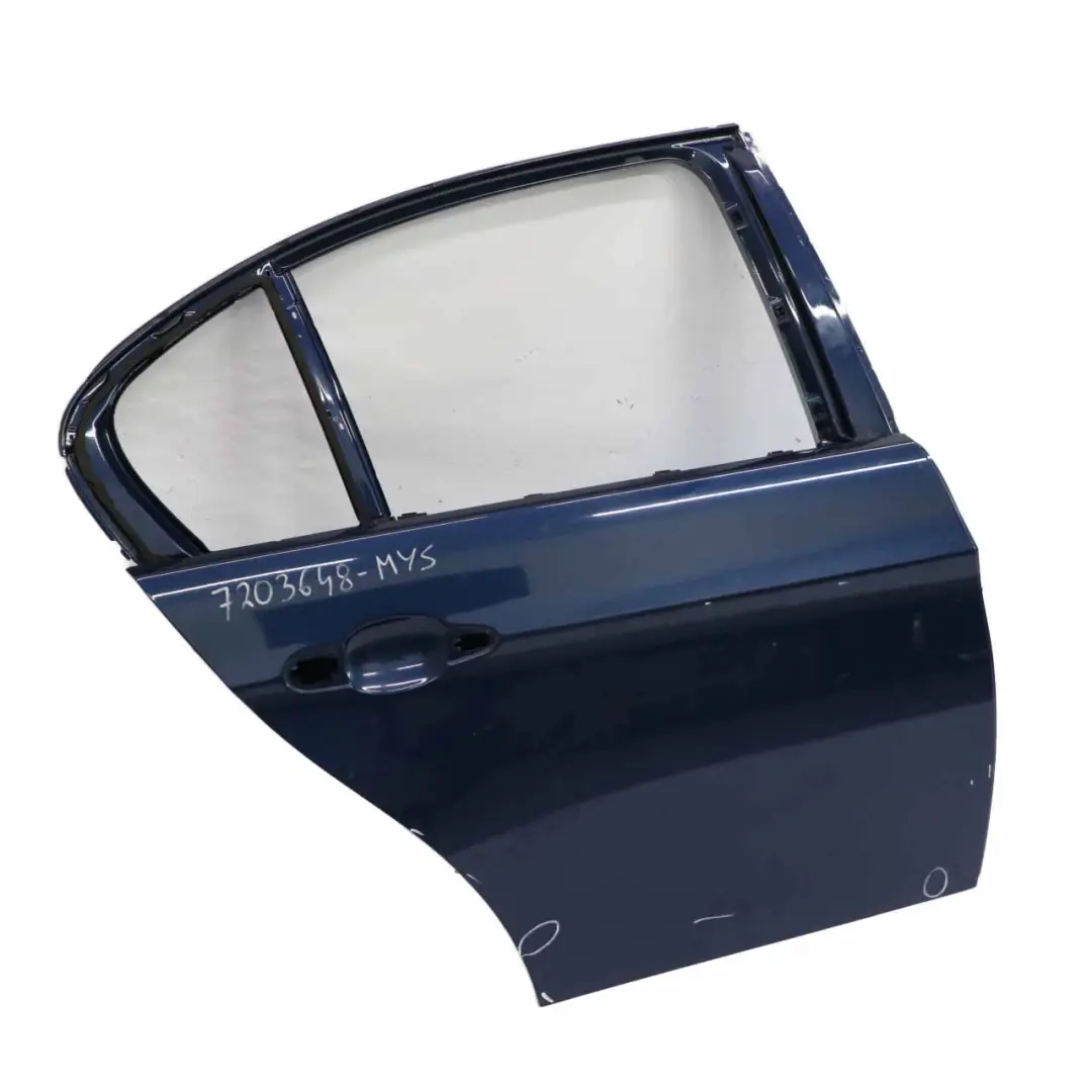 Puerta Trasera Derecha Mysticblau Azul Metalizado - A07 para BMW E90 Berlina con número de pieza 7203648 BMW E90 Berlina Puerta Trasera Derecha Mysticblau Azul Metalizado - A07 - SKU 7203648-MYS - Número de pieza 7203648
