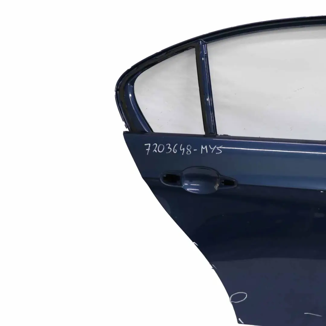 BMW E90 Tür hinten rechts Mysticblau Blau Metallic - A07 - SKU 7203648-MYS - Teilenummer 7203648