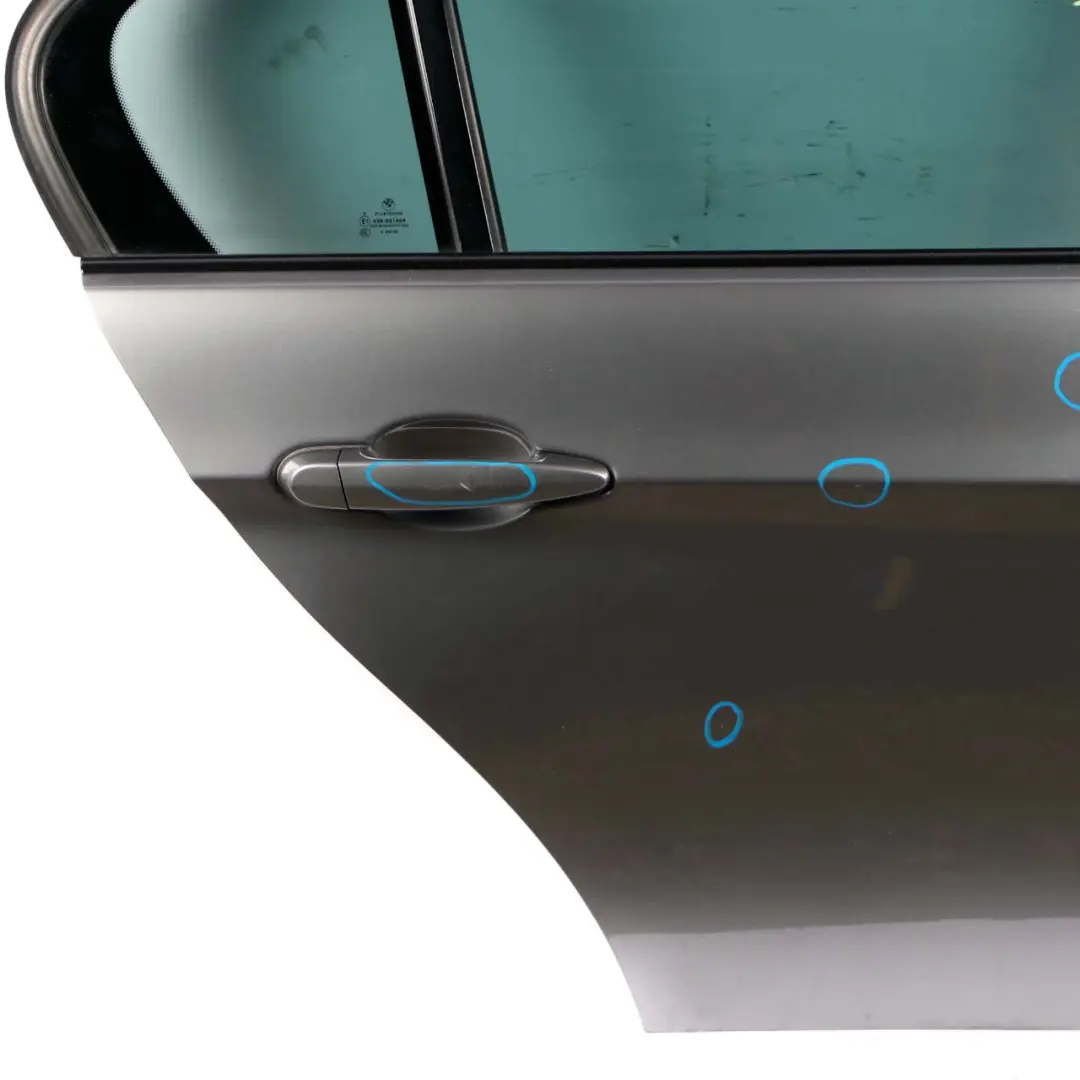 Door Rear Right O/S Spacegrau Grau Grey Metallic - A52 to BMW 3 Series E90 with Part number 7203648 BMW 3 Series E90 Door Rear Right O/S Spacegrau Grau Grey Metallic - A52 - SKU 7203648-SCG2 - Part number 7203648