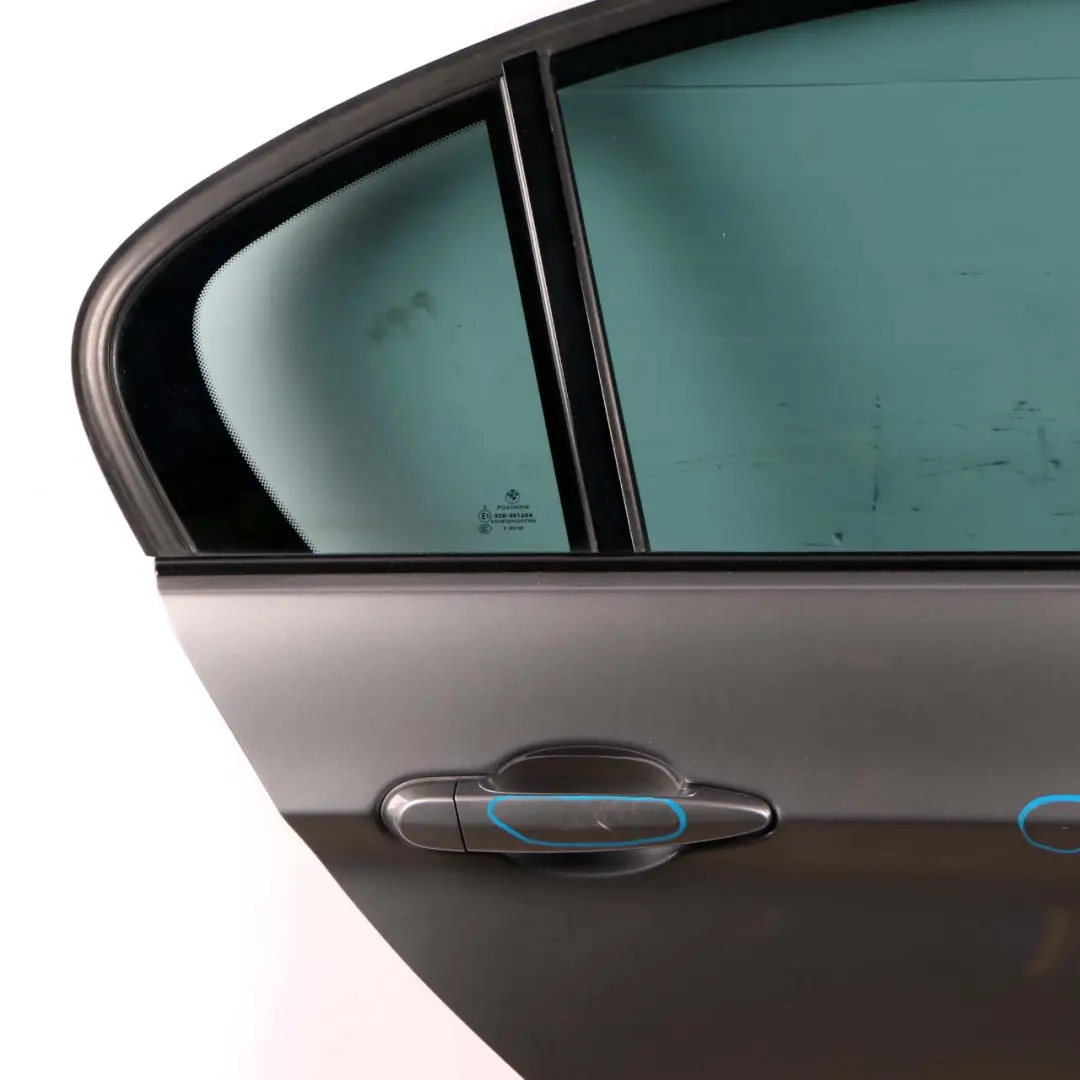 Door Rear Right O/S Spacegrau Grau Grey Metallic - A52 to BMW 3 Series E90 with Part number 7203648 BMW 3 Series E90 Door Rear Right O/S Spacegrau Grau Grey Metallic - A52 - SKU 7203648-SCG2 - Part number 7203648