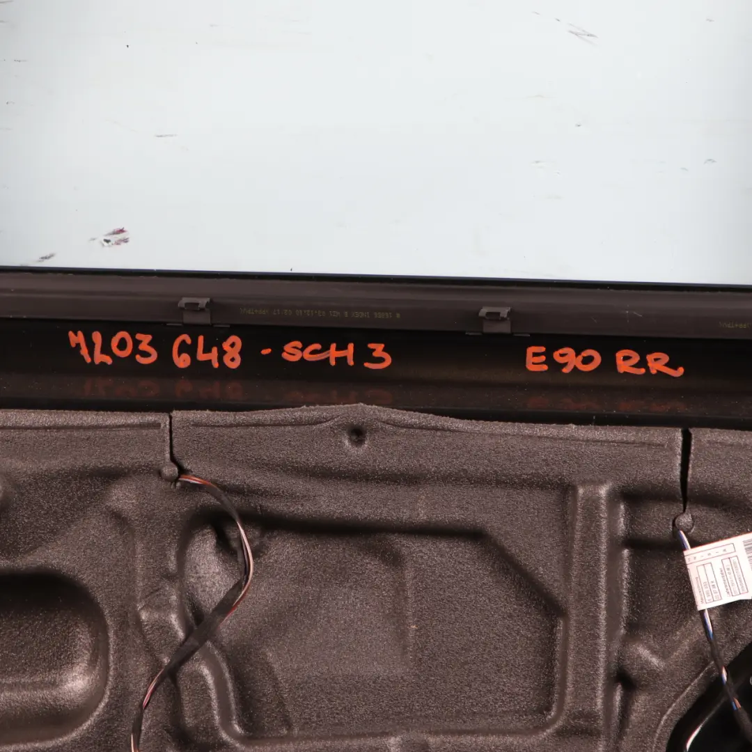 Door Rear Right O/S Black Schwarz 2 - 668 to BMW E90 with Part number 7203648 BMW E90 Door Rear Right O/S Black Schwarz 2 - 668 - SKU 7203648-SCH3 - Part number 7203648