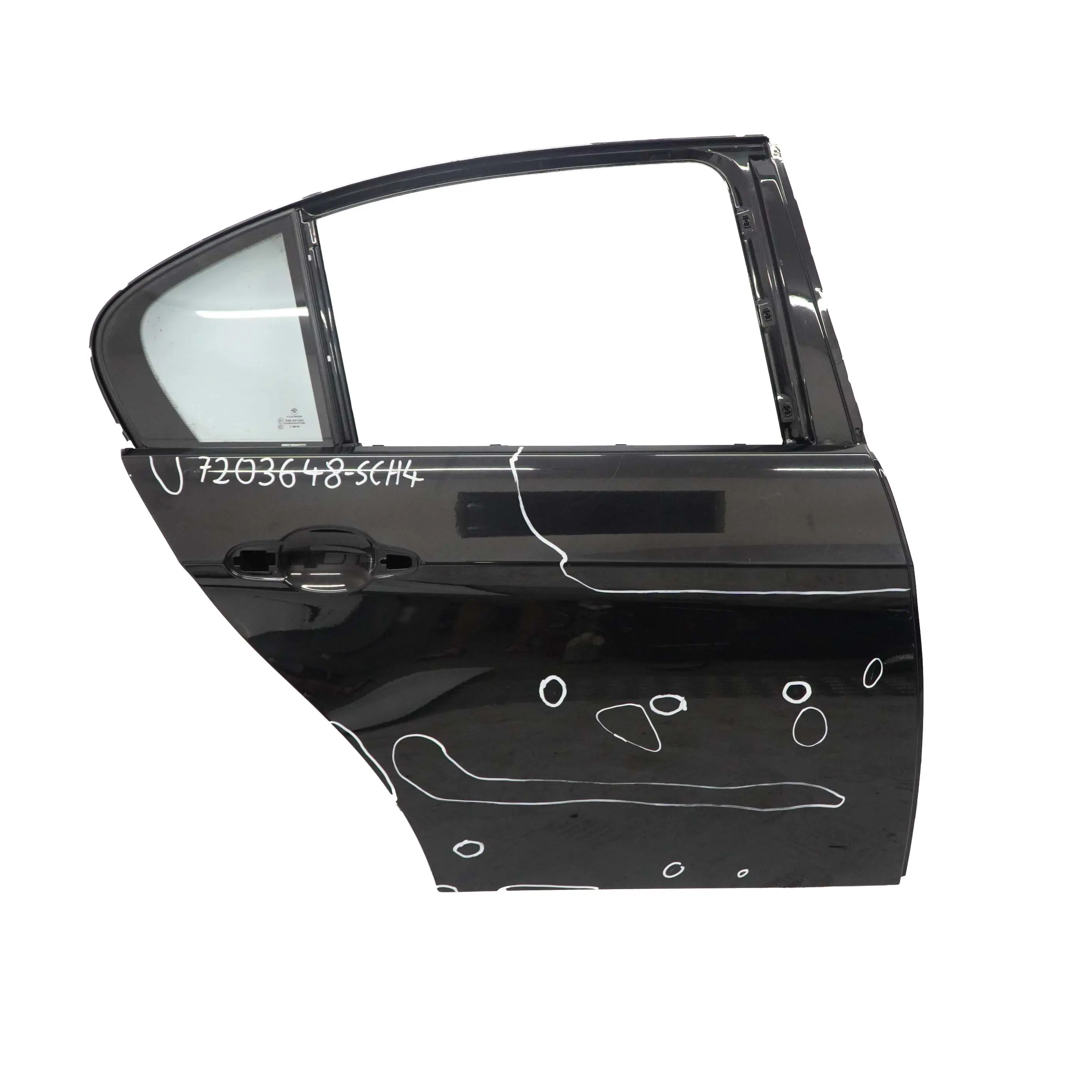 BMW E90 Puerta Trasera Derecha Tapa Panel Negro Schwarz 2 - 668