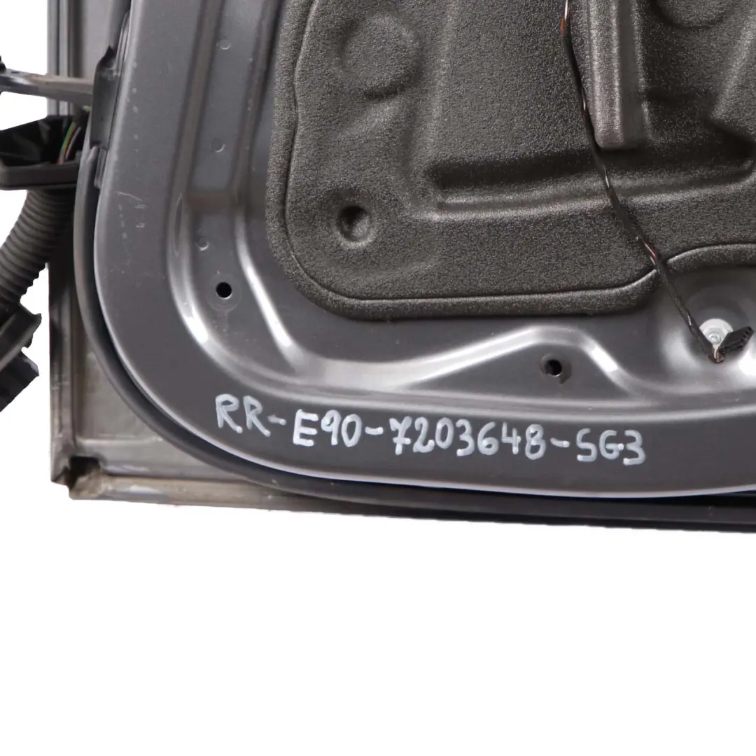Door Rear Right O/S Sparkling Graphite Metallic - A22 to BMW 3 E90 with Part number 7203648 BMW 3 E90 Door Rear Right O/S Sparkling Graphite Metallic - A22 - SKU 7203648-SG4 - Part number 7203648