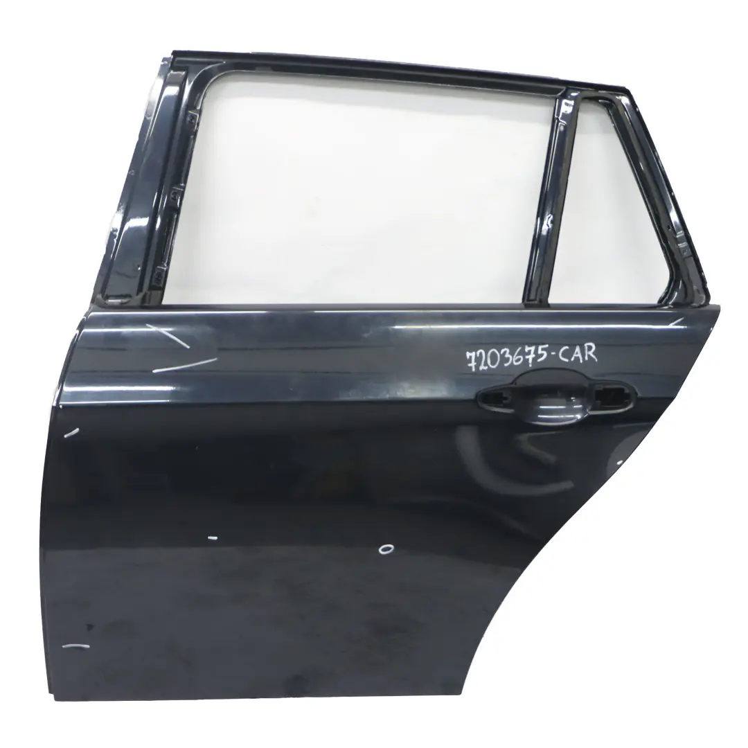 Door Rear Left N/S Carbonschwarz Black Metallic - 416 to BMW E91 Touring with Part number 7203675 BMW E91 Touring Door Rear Left N/S Carbonschwarz Black Metallic - 416 - SKU 7203675-CAR - Part number 7203675