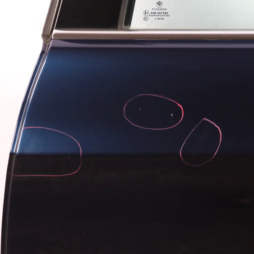 BMW E91 Door Rear Left N/S Touring Tiefseeblau Deep Sea Blue Metallic - A76 - SKU 7203675-DSB - Part number 7203675