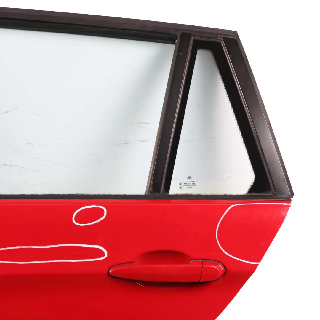 Door Rear Left N/S Karmesinrot Crimson Red - A61 to BMW 3 E91 Touring 3 with Part number 7203675 BMW 3 E91 Touring 3 Door Rear Left N/S Karmesinrot Crimson Red - A61 - SKU 7203675-KAR3 - Part number 7203675