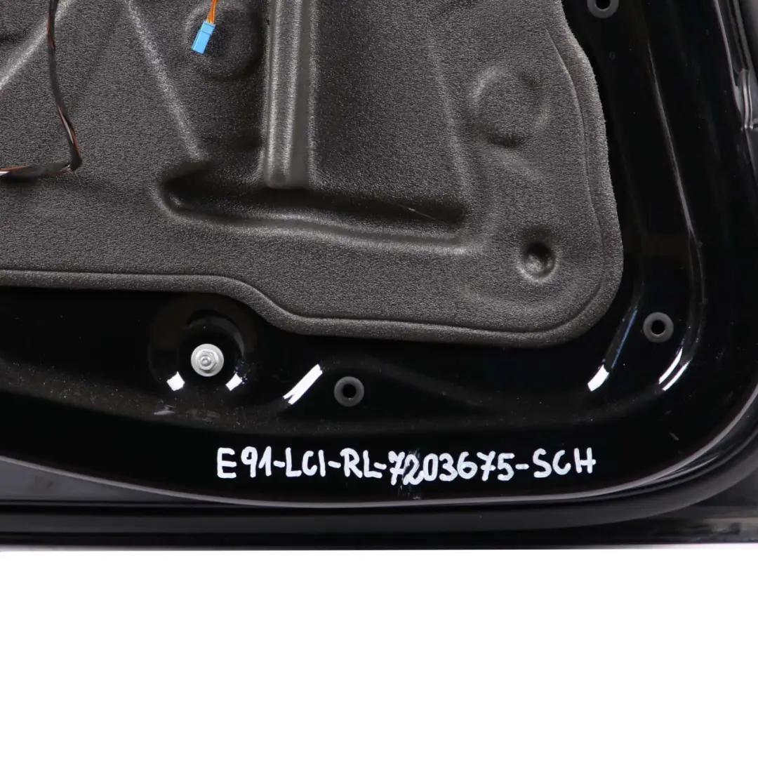 Door Rear Left N/S Schwarz 2 Black - 668 to BMW 3 Series E91 Touring with Part number 7203675 BMW 3 Series E91 Touring Door Rear Left N/S Schwarz 2 Black - 668 - SKU 7203675-SCH - Part number 7203675