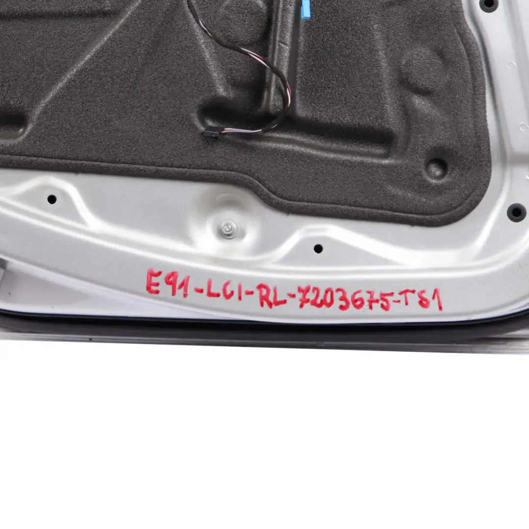 Door Rear Left N/S Titansilber Titan Silver Metallic - 354 to BMW 3 E91 Touring with Part number 7203675 BMW 3 E91 Touring Door Rear Left N/S Titansilber Titan Silver Metallic - 354 - SKU 7203675-TS1 - Part number 7203675