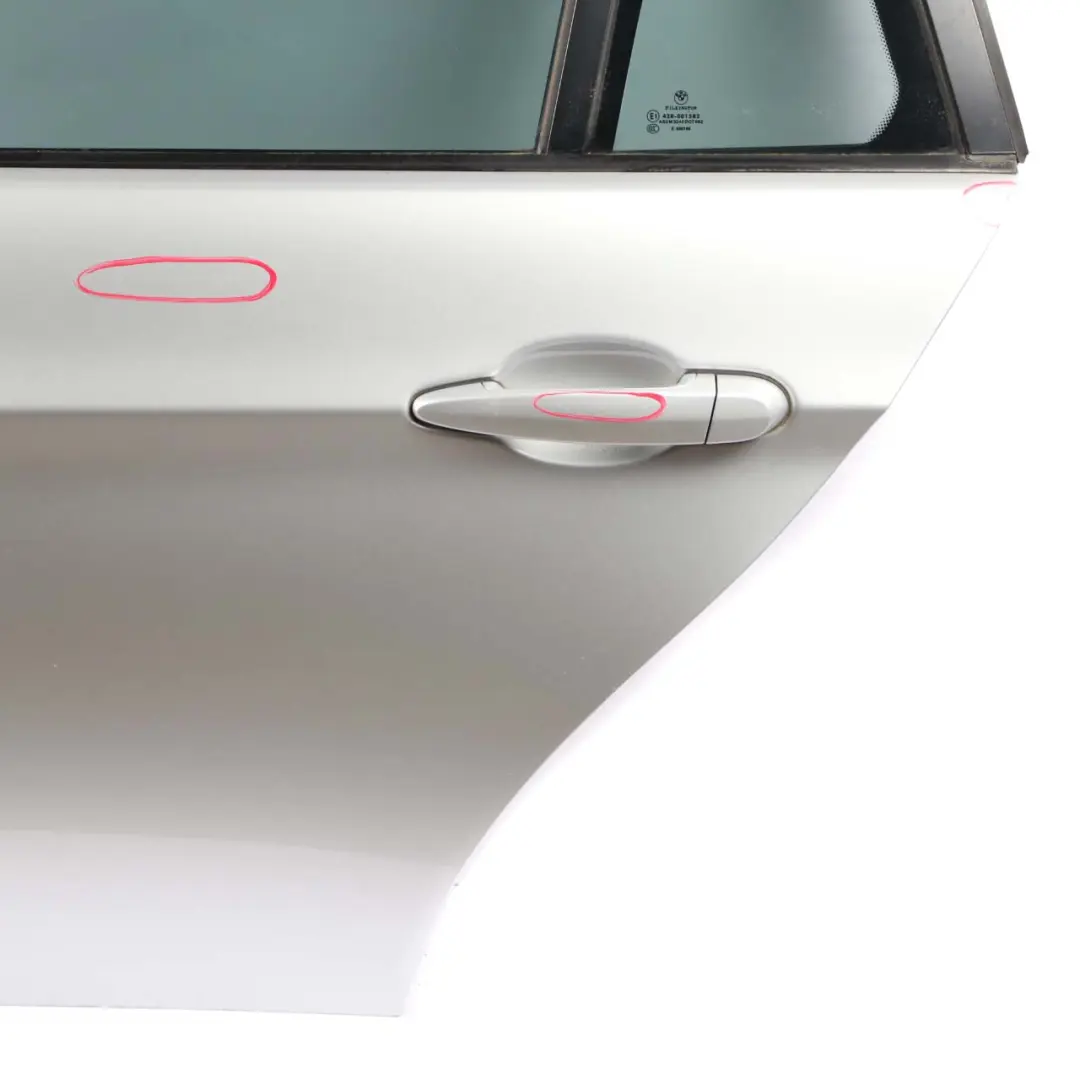 BMW 3 E91 Touring Door Rear Left N/S Titansilber Titan Silver Metallic - 354 - SKU 7203675-TS1 - Part number 7203675