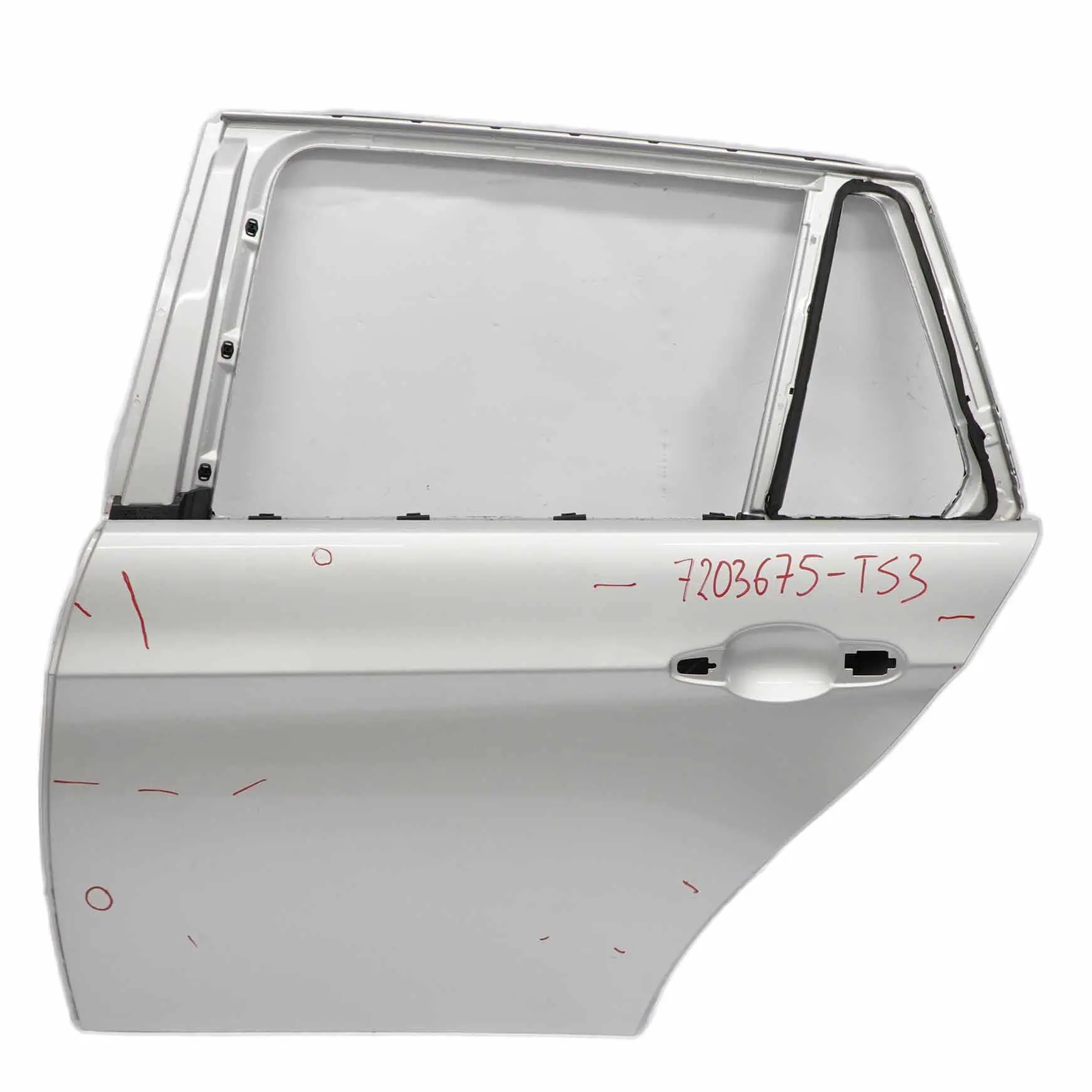 BMW E91 Touring Porta Posteriore SX Argento-Titanio Argento Metallizzato - 354